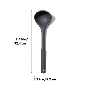 OXO Good Grips silicone ladle heat resistant and dishwasher safe for easy cleanup