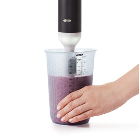 OXO Good Grips silicone cup is dishwasher-safe for quick cleanup.