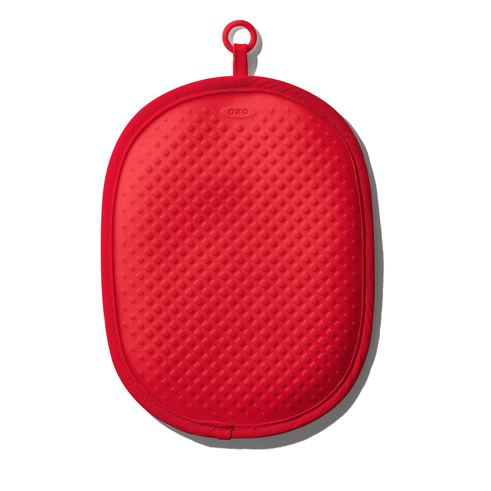 OXO Good Grips silicone pot holder in jam color protect hands from heat when lifting hot pots