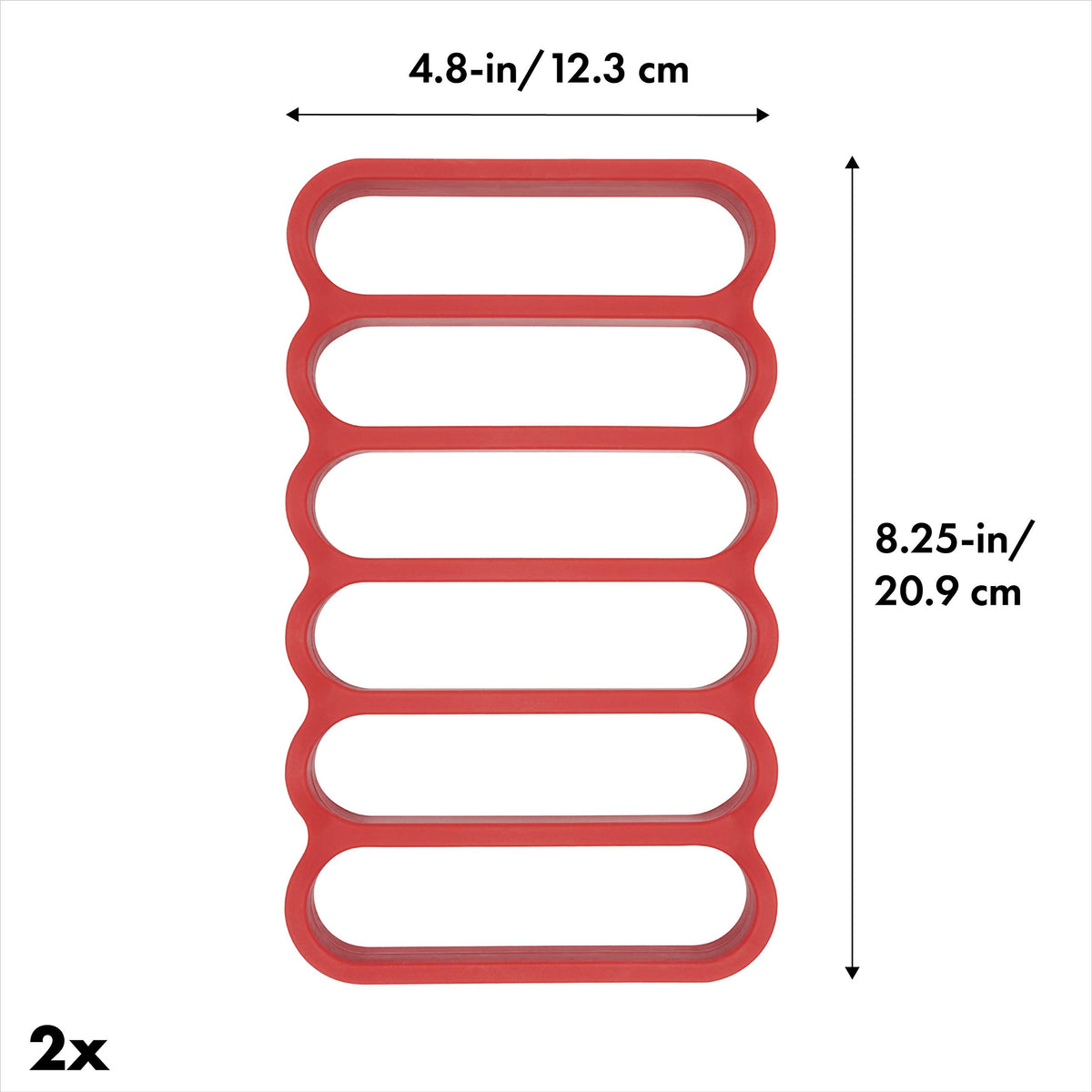 OXO red 2-pack silicone racks keep fat away from food during roasting