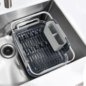 OXO Good Grips sink-drying-rack used over sink to save counter space