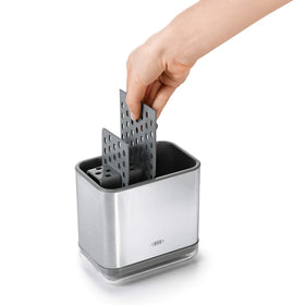 Hand wash recommended for OXO Good Grips Sinkware Caddy to preserve finish