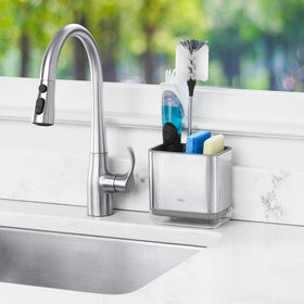 Ventilation holes on OXO Good Grips Sinkware Caddy promote quick drying