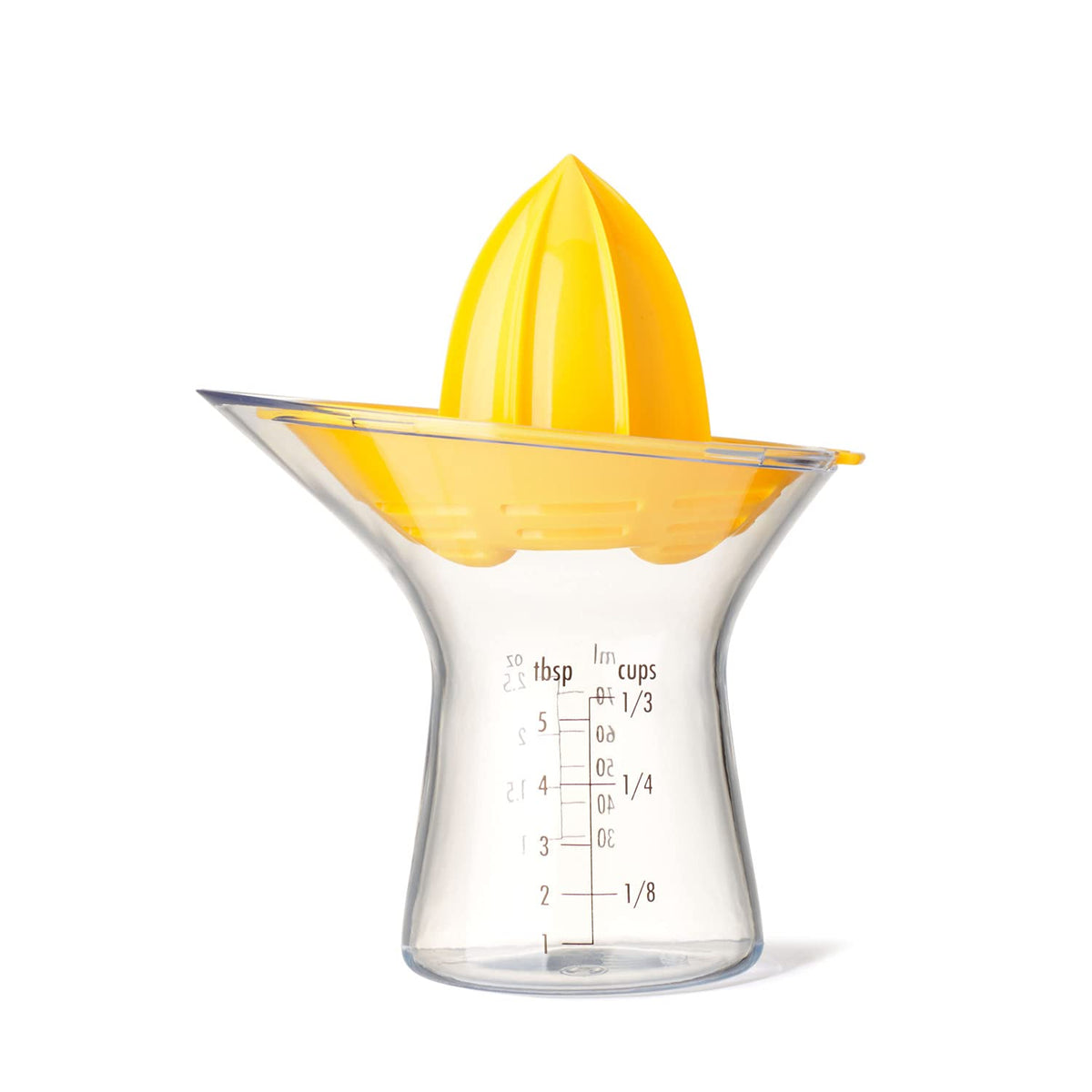 OXO Good Grips Small Citrus Juicer offers drip-free pour and BPA-free construction.