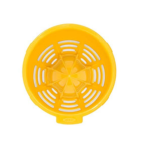 OXO Good Grips Small Citrus Juicer highlighting measurement markings for accuracy.