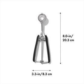 OXO Good Grips small cookie scoop shows 2 tsp portion.