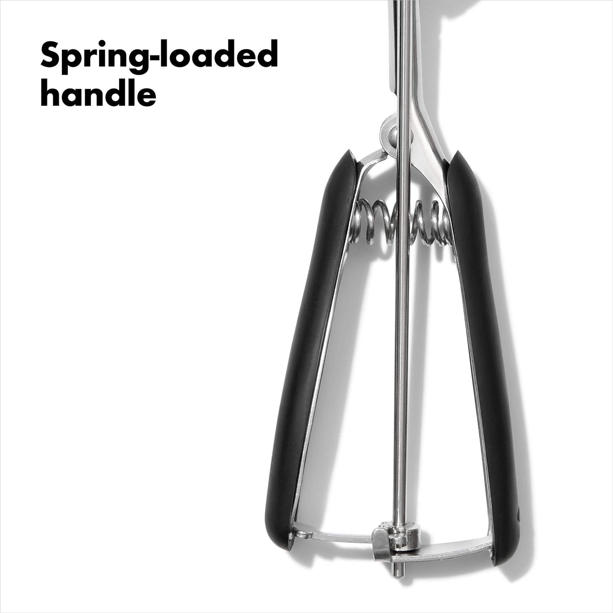 OXO Good Grips small cookie scoop dishwasher-safe design.