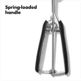 OXO Good Grips small cookie scoop dishwasher-safe design.