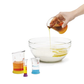 OXO Good Grips soft grip handles improve handling during transfers.