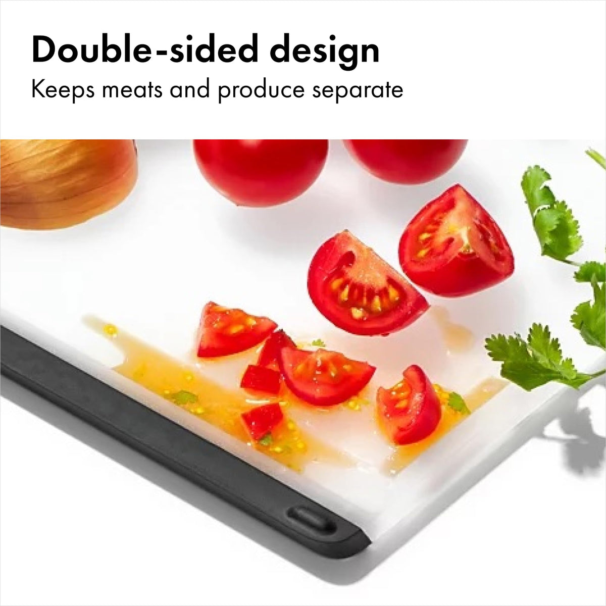 OXO Good Grips soft-tapered edges feel comfortable lifting and handling.