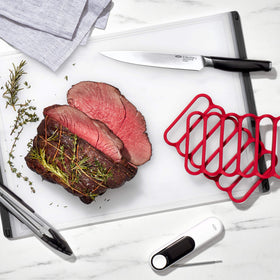 OXO Good Grips solid produce side and grooved meat side for organization