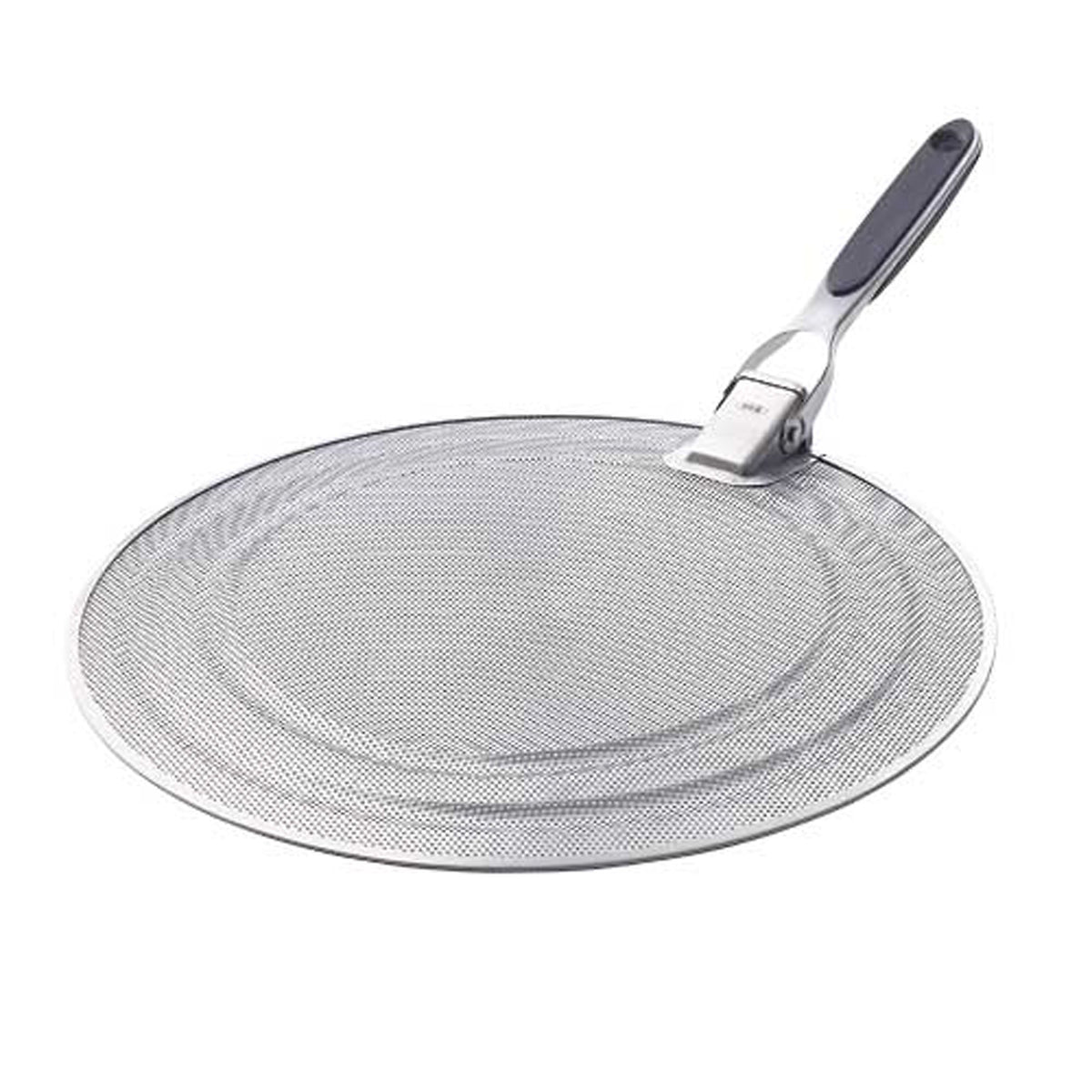 OXO Good Grips Splatter Screen with perforated stainless steel protects counters while frying