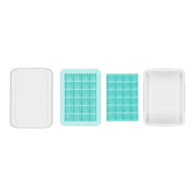 OXO Good Grips stackable ice trays neatly stored in freezer