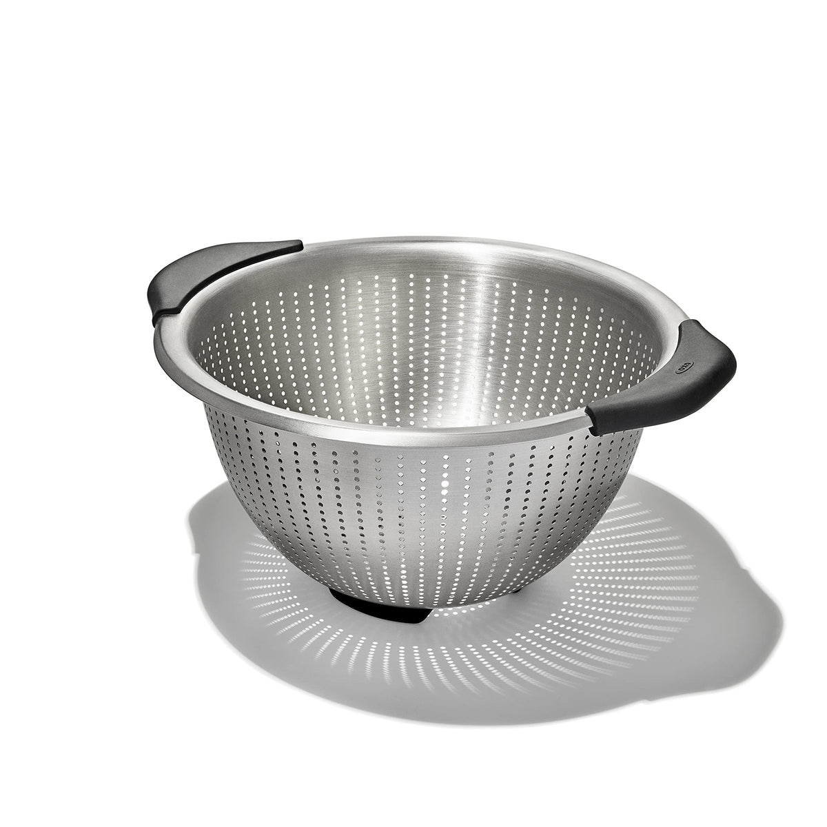 OXO Good Grips colander available in 3 qt and 5 qt options.