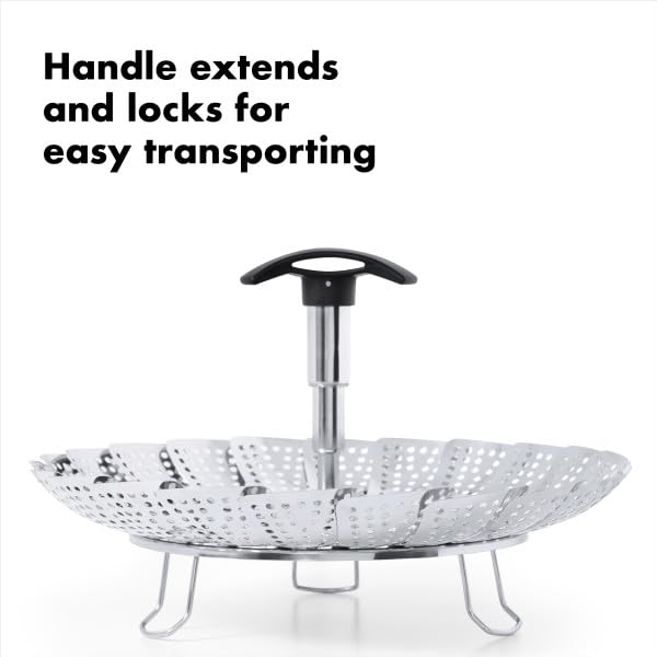 OXO Good Grips steamer feet elevate the basket for better steam circulation