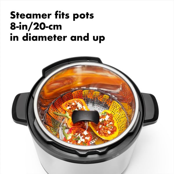 OXO Good Grips steamer fits an 8-inch pot for versatile cooking