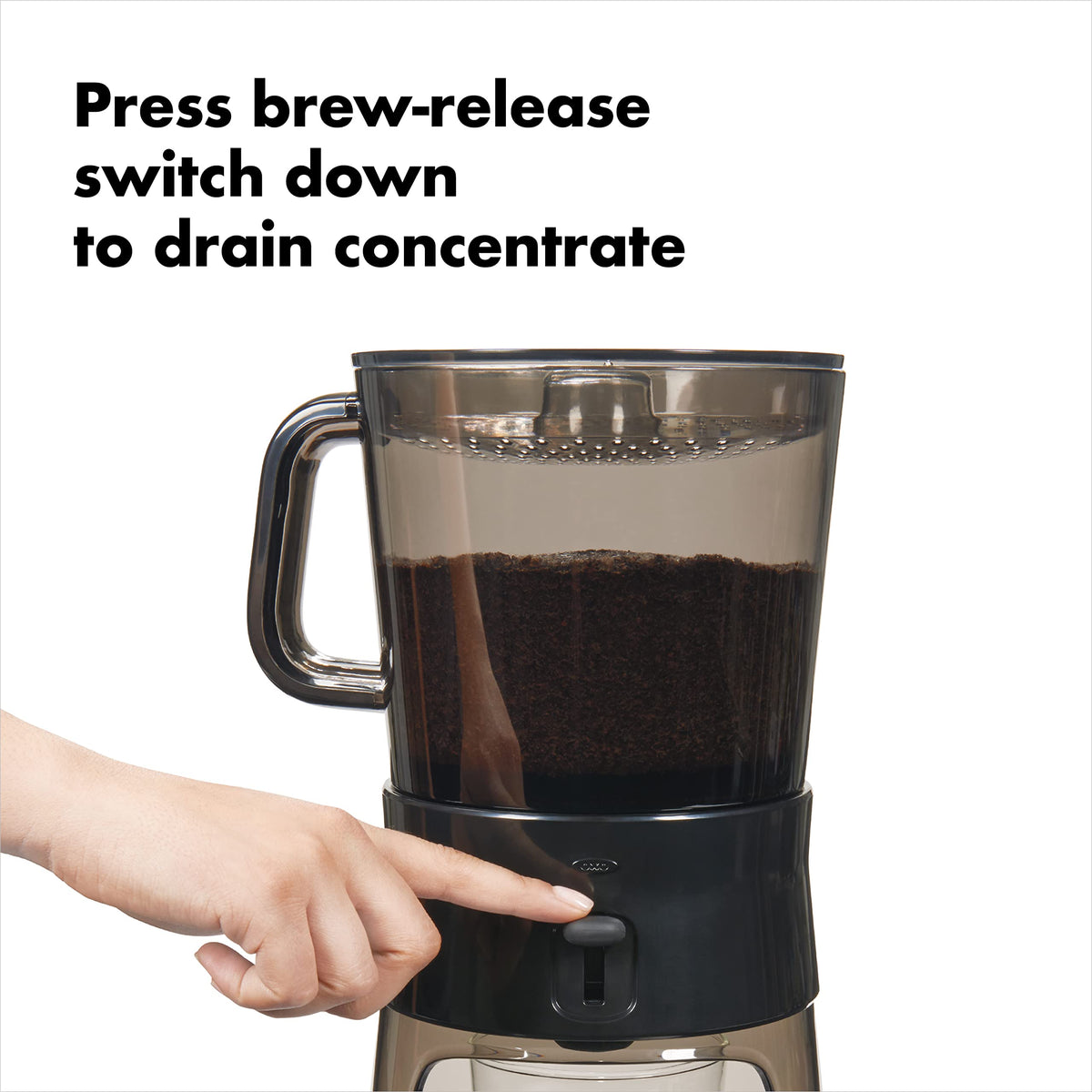 OXO Good Grips silicone-sealed stopper keeps concentrate fresh.