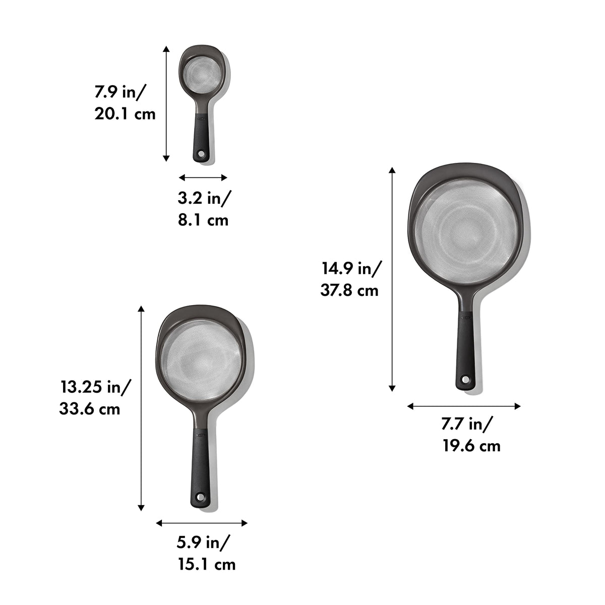 OXO Good Grips 6-inch strainer for rinsing berries and herbs.