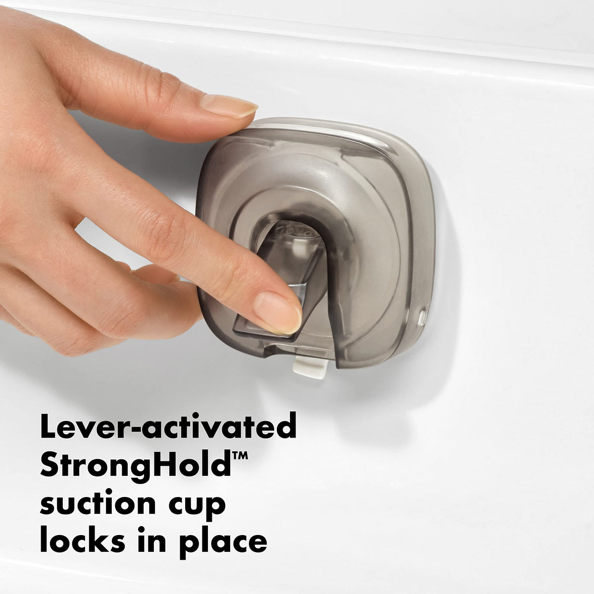 Drainage slots on OXO StrongHold promote fast drying