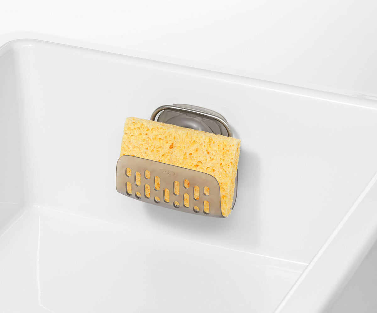 OXO Good Grips StrongHold keeps sponges tidy and out of sight