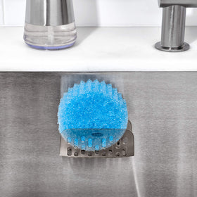 OXO StrongHold works best in stainless steel sinks to prevent wear