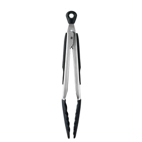 OXO Good Grips 9-inch silicone-head tongs heat resistant for high-heat cooking
