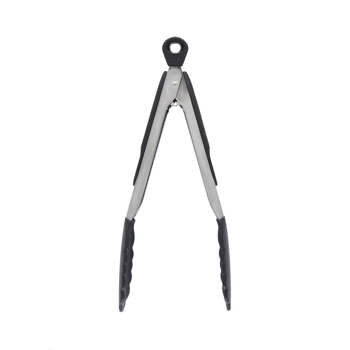 Soft non-slip handles on OXO tongs for comfortable grip