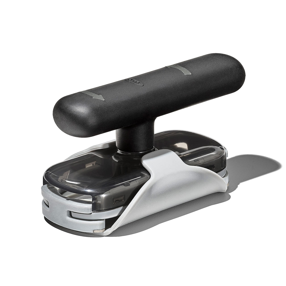 OXO Good Grips Twisting Jar Opener with Base Pad on counter shows non-slip stability for easy opening.