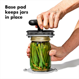 OXO Good Grips Twisting Jar Opener uses the base pad to provide a secure, non-slip surface.