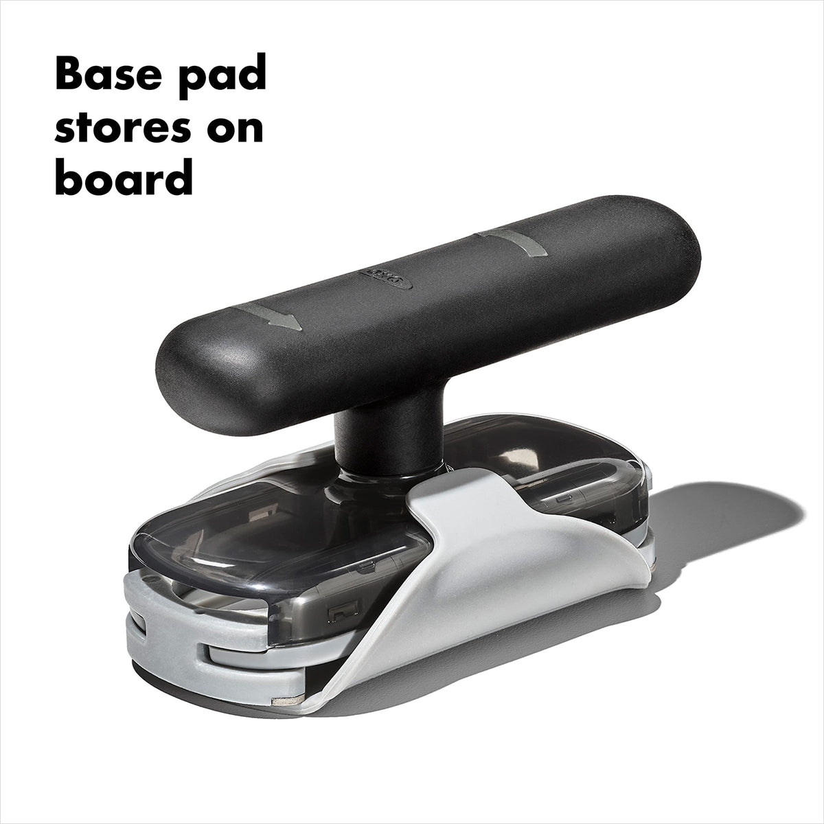 OXO Good Grips Twisting Jar Opener with Base Pad stored neatly after use.