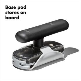 OXO Good Grips Twisting Jar Opener with Base Pad stored neatly after use.