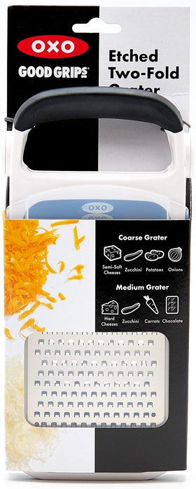 OXO Good Grips Two-Fold Etched Grater snap-on covers protect blades and hands