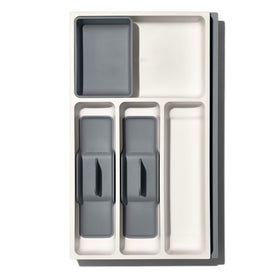 OXO Good Grips utensil caddies neatly stacked for easy table setting.
