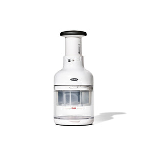 OXO Good Grips Vegetable Chopper blade cuts veggies evenly with every pump