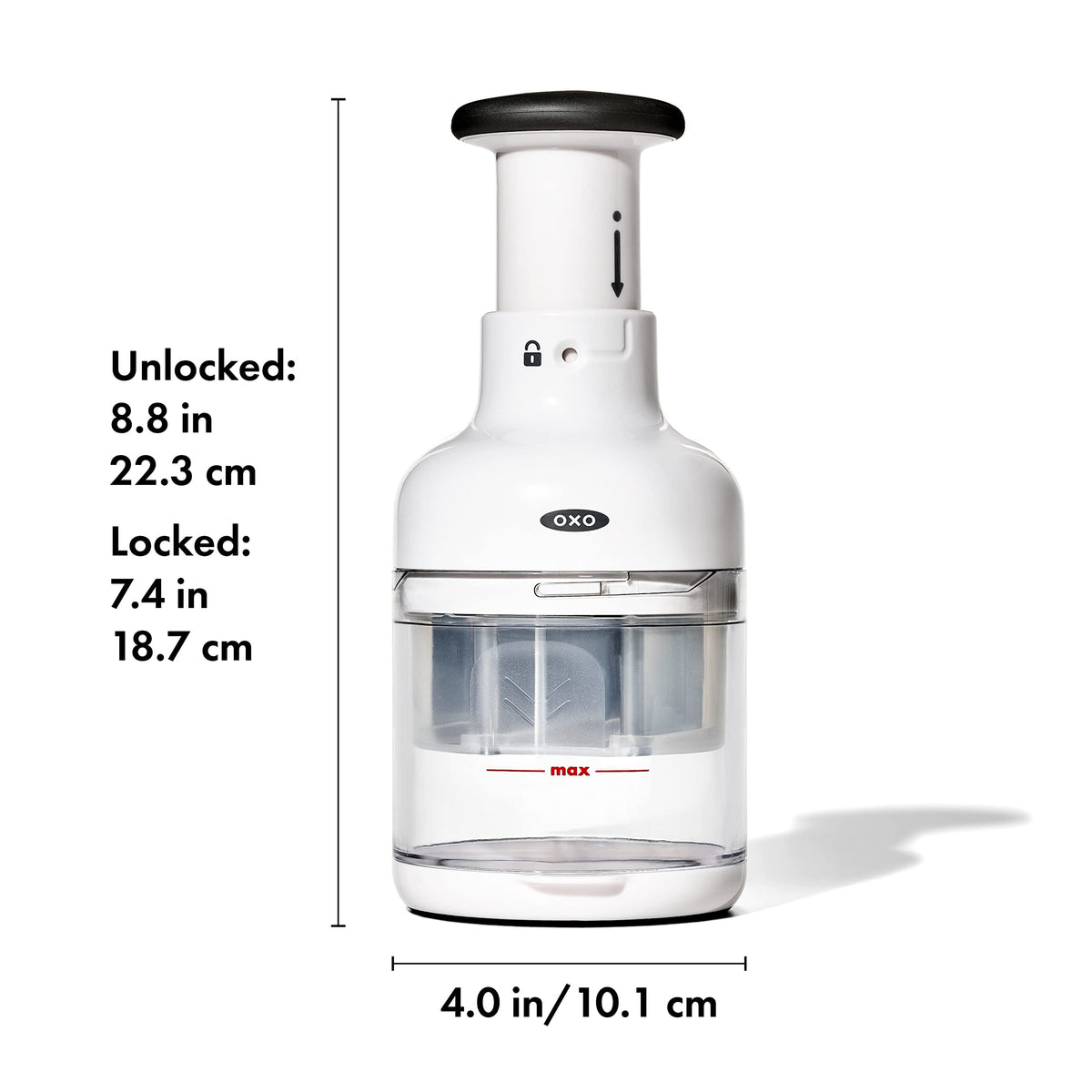 OXO Good Grips Vegetable Chopper in use for quick salsas and stir-fries