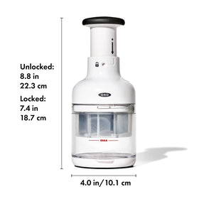 OXO Good Grips Vegetable Chopper in use for quick salsas and stir-fries