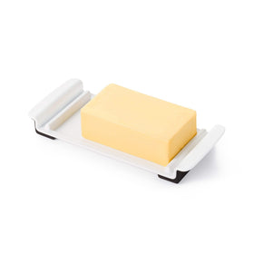 OXO Good Grips Wide Butter Dish shows non-slip feet for stable prep.