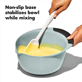 OXO Good Grips wide-pour-spout bowl enables precise ingredient pouring.