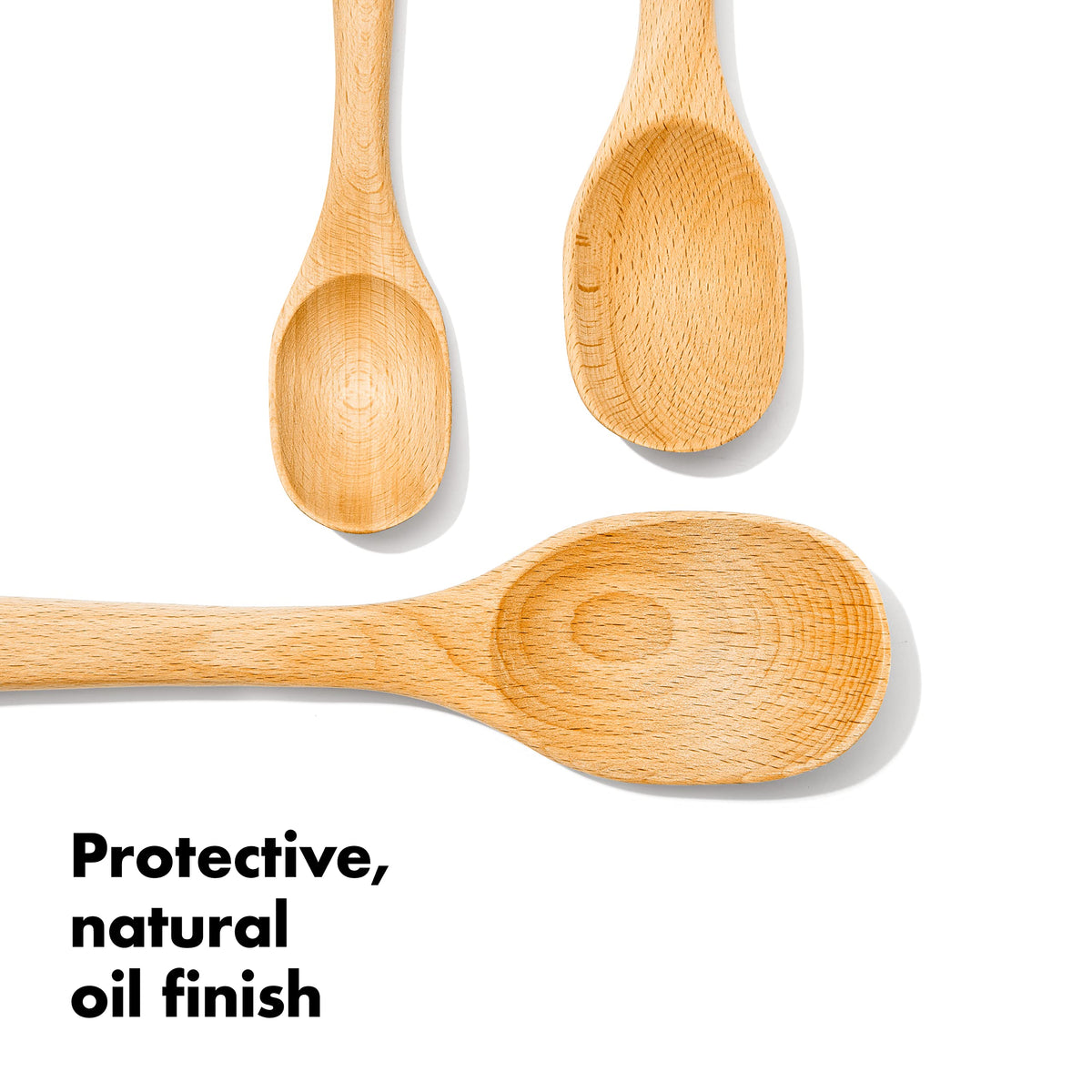 OXO Good Grips small wooden spoon for precise tasting and plating.