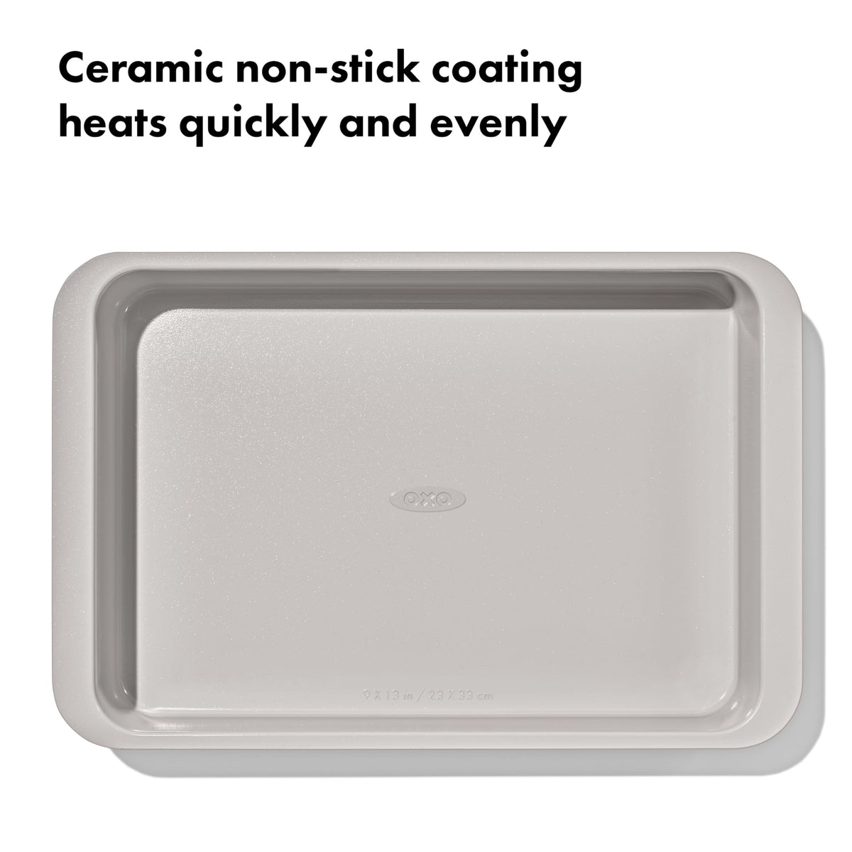 OXO Good Grips zero-draft walls promote straight, uniform cake layers