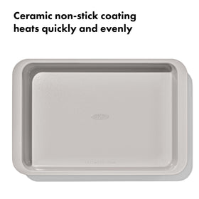OXO Good Grips zero-draft walls promote straight, uniform cake layers