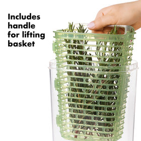 OXO Greensaver is BPA-free and dishwasher safe for simple cleaning.