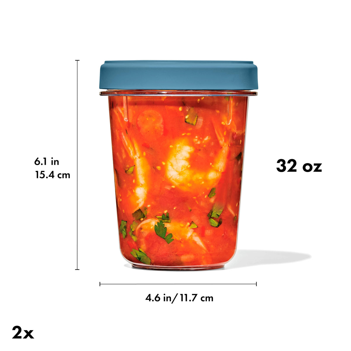 Nestable design of OXO containers inside a cupboard for efficient storage