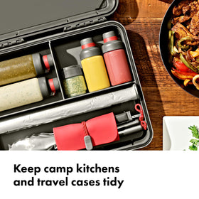 OXO Outdoor 6oz Leakproof Squeeze Bottle ready for condiments on trips.