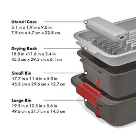 Nesting design of the OXO system for compact travel storage
