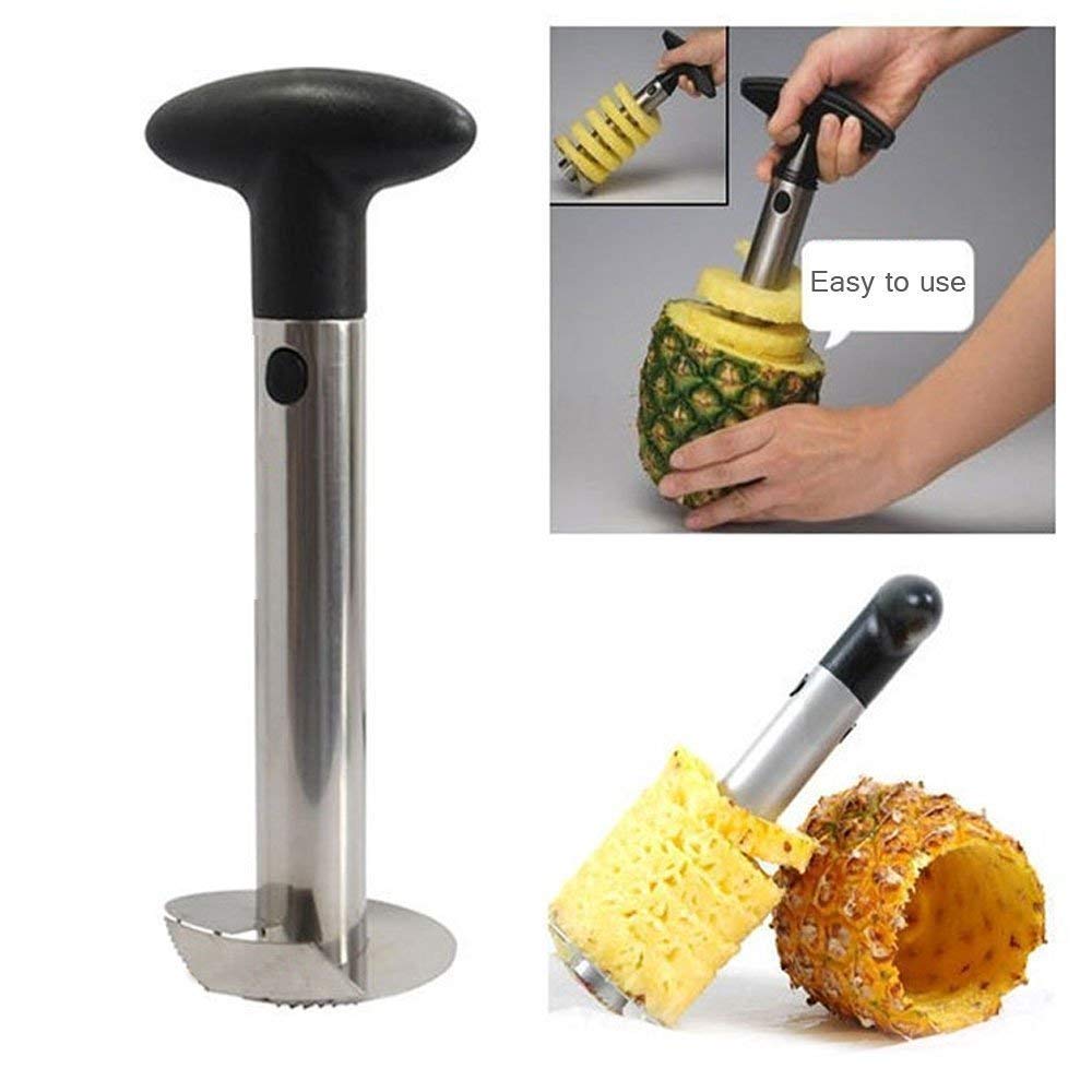 OXO corer produces even pineapple rings ideal for cocktails or salads