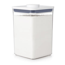 OXO POP container with airtight lid keeps dry ingredients fresh and pantry organized.