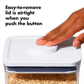 OXO POP curved corners allow smooth dispensing from each canister.