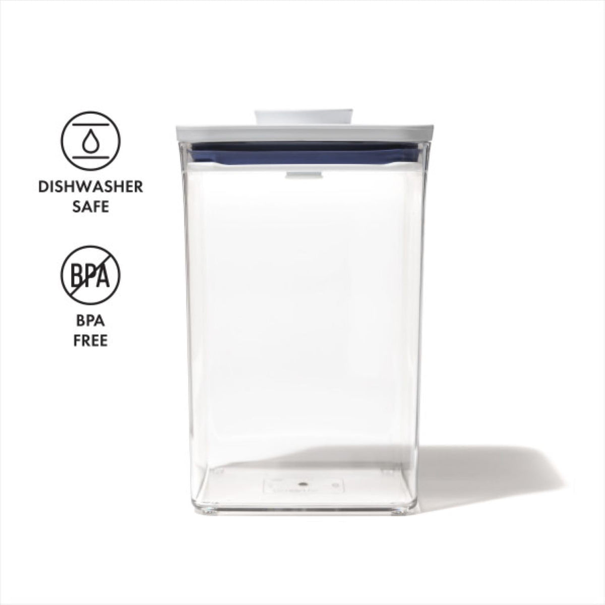 OXO POP dishwasher-safe design makes cleaning quick and easy.
