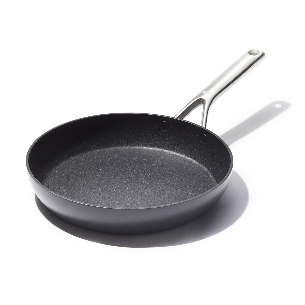 OXO Professional 10-inch frying pan with diamond coating for easy food release.